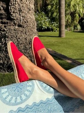 Soludos Red Canvas Espadrille Slip-Ons - Women